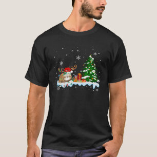Sleuven Xmas verlichtingsrendierSanta Hat Sloth Ch T-shirt