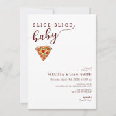 Slice Baby Couples Pizza Baby shower Invitat Kaart (Voorkant)