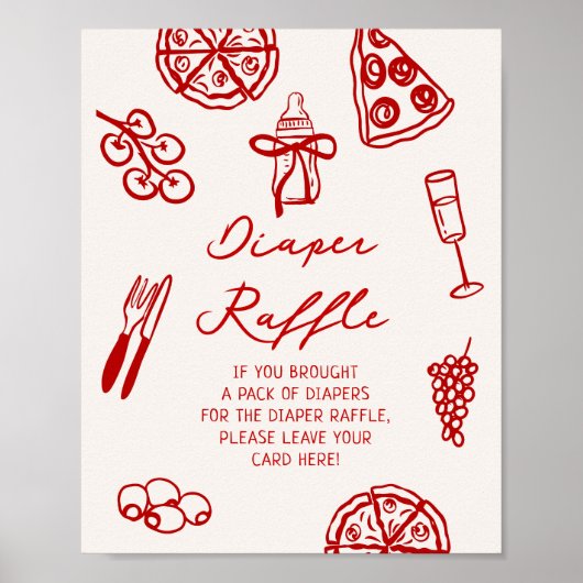 Slice Baby Luier Raffle Printable Poster (Voorkant)