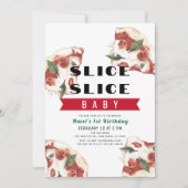 Slice Baby Pizza 1e verjaardag Kaart (Voorkant)