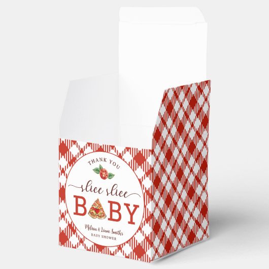 Slice Baby Pizza Baby shower Favoriete Boxen – T Bedankdoosjes (Geopend)