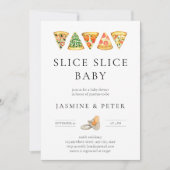 Slice Baby Pizza Baby shower Invitation (Devant)