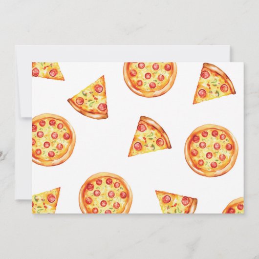 Slice Baby Pizza Birthday Photo Invitation (Dos)