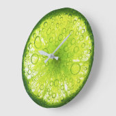 Slice Juicy Limoen Round Wall klok (Hoek)