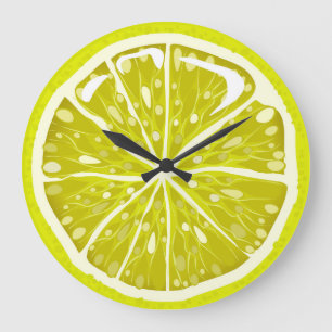 Slice Juicy Limoen Round Wall klok