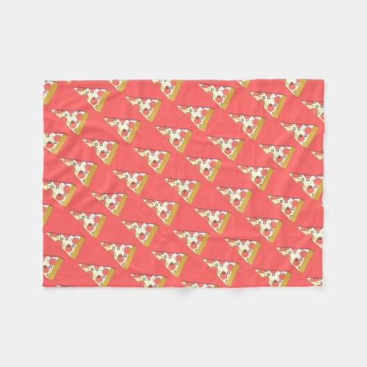 Slice O Pizza Fleece Deken (Voorkant (Horizontaal))