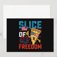 Slice Of Freedom 4 juli pizza USA vlag zonnebril
