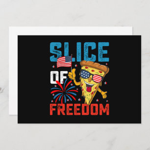 Slice of Freedom 4th juli Pizza USA vlag Zonnebril Kaart