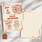 Slice Of Fun Pizza En Wijn Volwassen Verjaardag Kaart