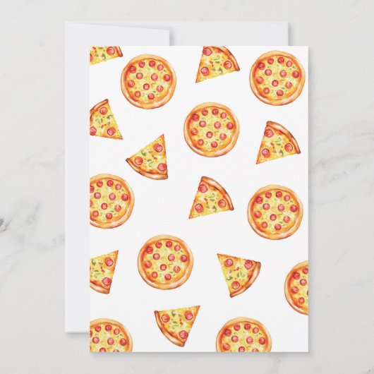 Slice of Fun Pizza Party Uitnodiging Verjaardag (Achterkant)