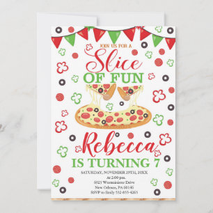 Slice of Fun Verjaardag, Pizza Verjaardagsfeestje Kaart