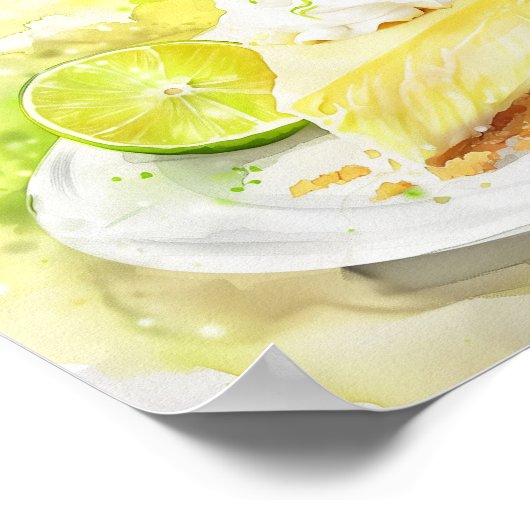 Slice of Key Limoen Pie Poster (Hoek)