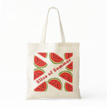 "Slice of Summer" Esthetische Canvas Tassen Tas
