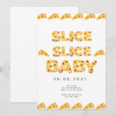 Slice Slice Baby, Baby Shower Invitation Kaart (Voorkant / Achterkant)