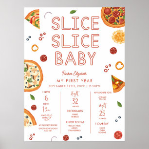 Slice Slice Baby First Birthday Milestone Poster