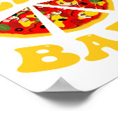 Slice Slice Baby, Grappige Pizza Pun Poster (Hoek)