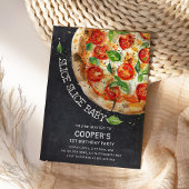 Slice Slice Baby Modern Pizza 1e verjaardag Kaart