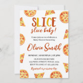 Slice Slice Baby Modern Pizza Douche Invitation (Devant)