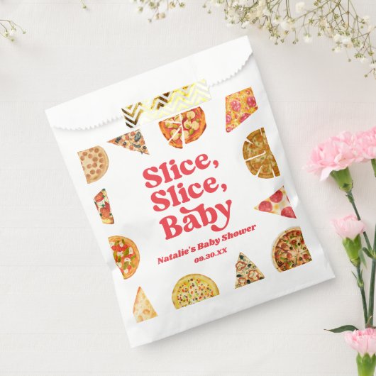 Slice, Slice, Baby! Pizza Baby shower Bedankzakje (Gezegeld)