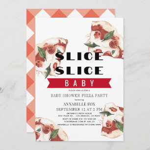 Slice Slice Baby Pizza Baby shower Kaart