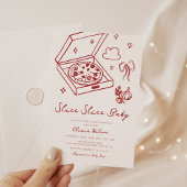 Slice Slice Baby Pizza Baby shower Kaart