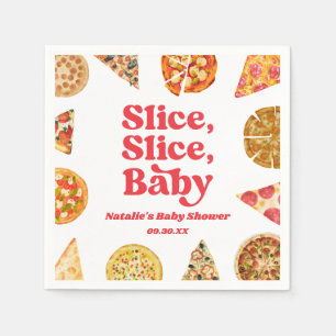 Slice, Slice, Baby! Pizza Baby shower Servet