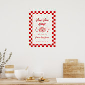 Slice Slice Baby Pizza Baby Shower Welcome Poster (Keuken)