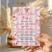 Slice Slice Baby Pizza Shower Invitation Kaart