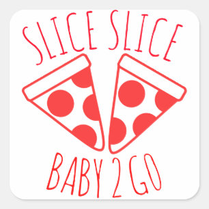Slice Slice-Baby Vierkante Sticker