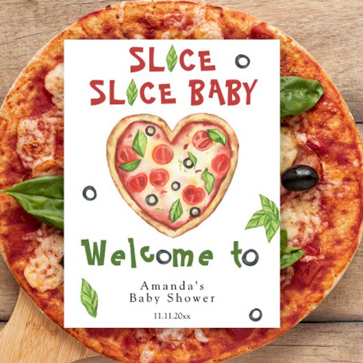 Slice, Slice Baby - Waterverf baby shower Poster