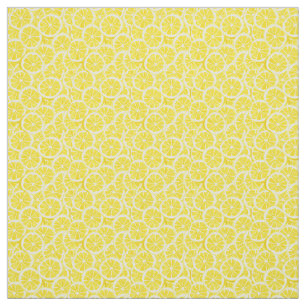 Sliced Lemons Design Fabric Stof