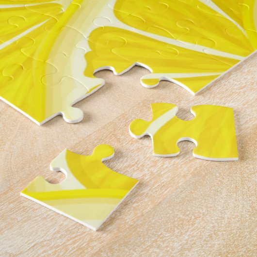 Sliced Lemons Design Jigzaag Puzzle Legpuzzel (Zijkant)