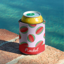 Sliced watermelon pattern on pink