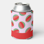 Sliced watermelon pattern on pink blikjeskoeler (Blikje Achterkant)