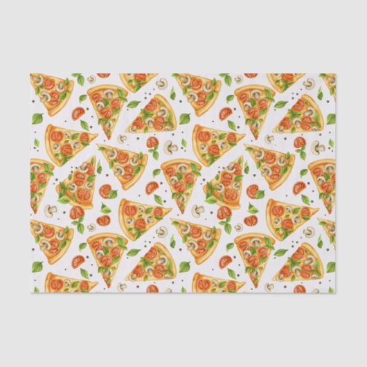 Slices Vegan Pizza voor Pizza Lovers Tissuepapier (Voorkant)