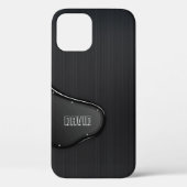 Slick Black Metallic Texture Case-Mate iPhone Case (Achterkant)