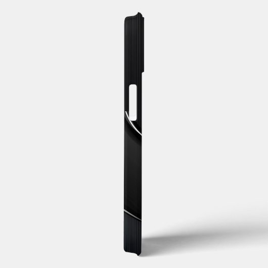 Slick Black Metallic Texture Monogram Case-Mate iPhone Case (Achterkant / Rechts)