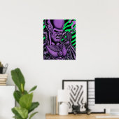 "Slick" Nick Nebulon™/Groen Zebra Poster (Thuiskantoor)