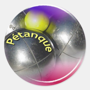 Slick Petanque ballen ontwerp Ronde Sticker