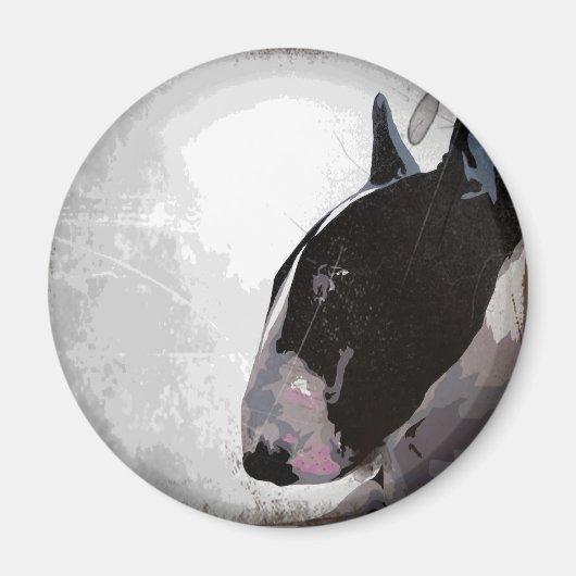 Slick urbain Anglais Bull Terrier Aimant frigo (Devant)