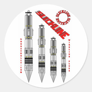 Slickline stekkers, Sticker, Draadlijnstekkers, Ol Ronde Sticker