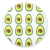 Slicte groene avocado op wit keramische knop (Voorkant)