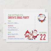 Slide on Over voor een uitnodiging voor een kerstf (Achterkant)