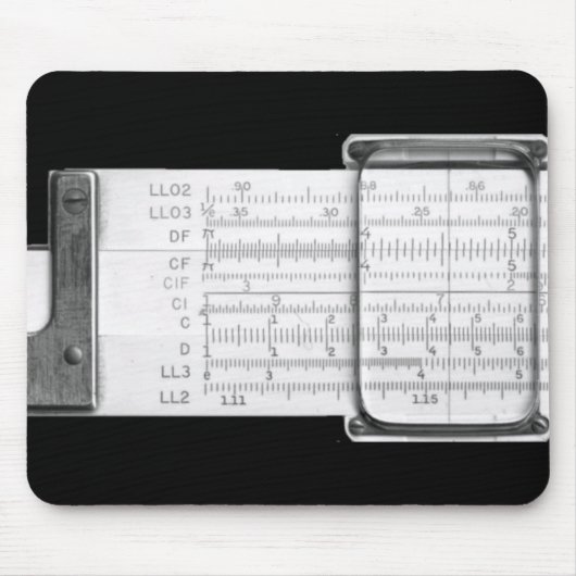 Slide Rule Mousepad Muismat (Voorkant)