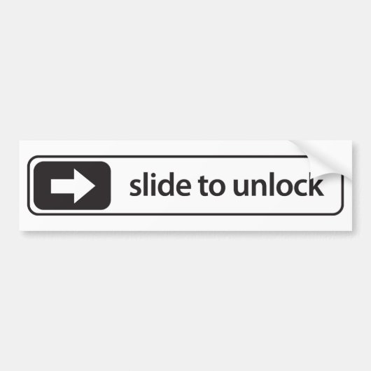 slide to unlock – auto sticker – aufkleber (Voorkant)