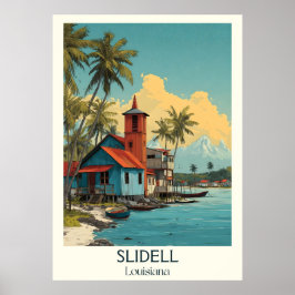 Slidell Louisiana Bayou Lighthouse Art Poster