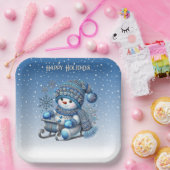 Sliding Snowman Christmas Holiday Paper Bord (Feest)