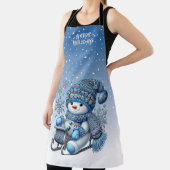 Sliding Snowman Kerstvakantie Schort (Insitu)