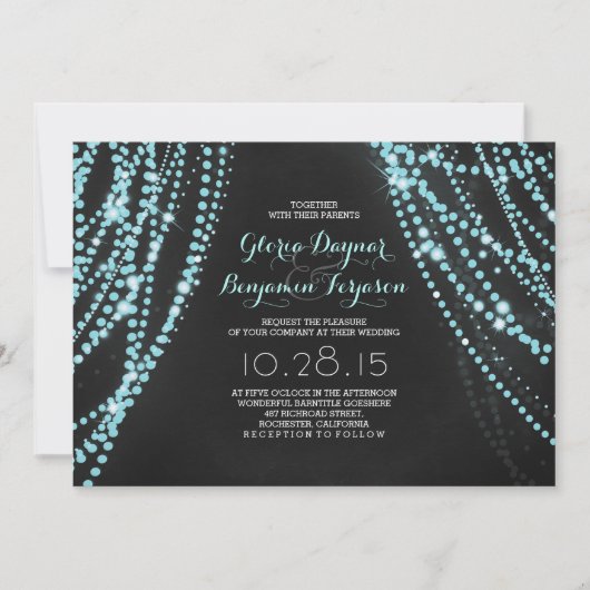 Sliert lichten achtergrond turquoise krijtbord bru kaart (Voorkant)