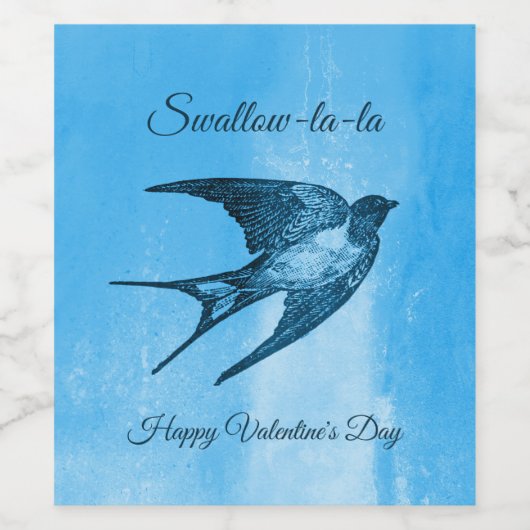 Slig la-la naughty Valentijnsdag Wijn Etiket (Enkel label)